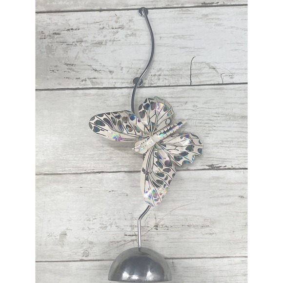 Vintage Butterfly Place Card Holder Clip on Ornate Shell Scroll Metal Stand - Picture 10 of 10